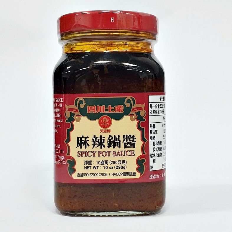 天府牌麻辣鍋醬290g-方瓶