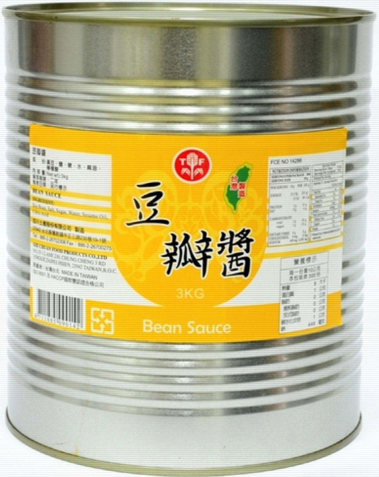天府牌豆瓣醬3KG-鐵桶