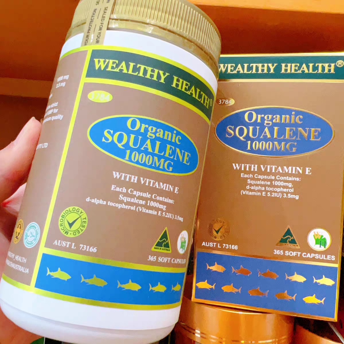 【澳洲原裝 代購 預售】WEALTHY HEALTH 深海角鯊烯膠囊 1000mg 365粒