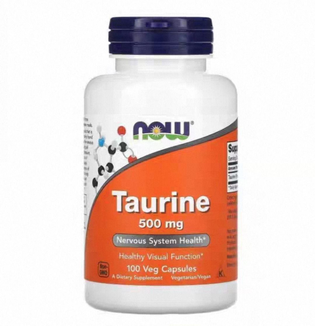 【代購 預售】NOW 牛磺酸 500mg（Taurine）100顆植物膠囊