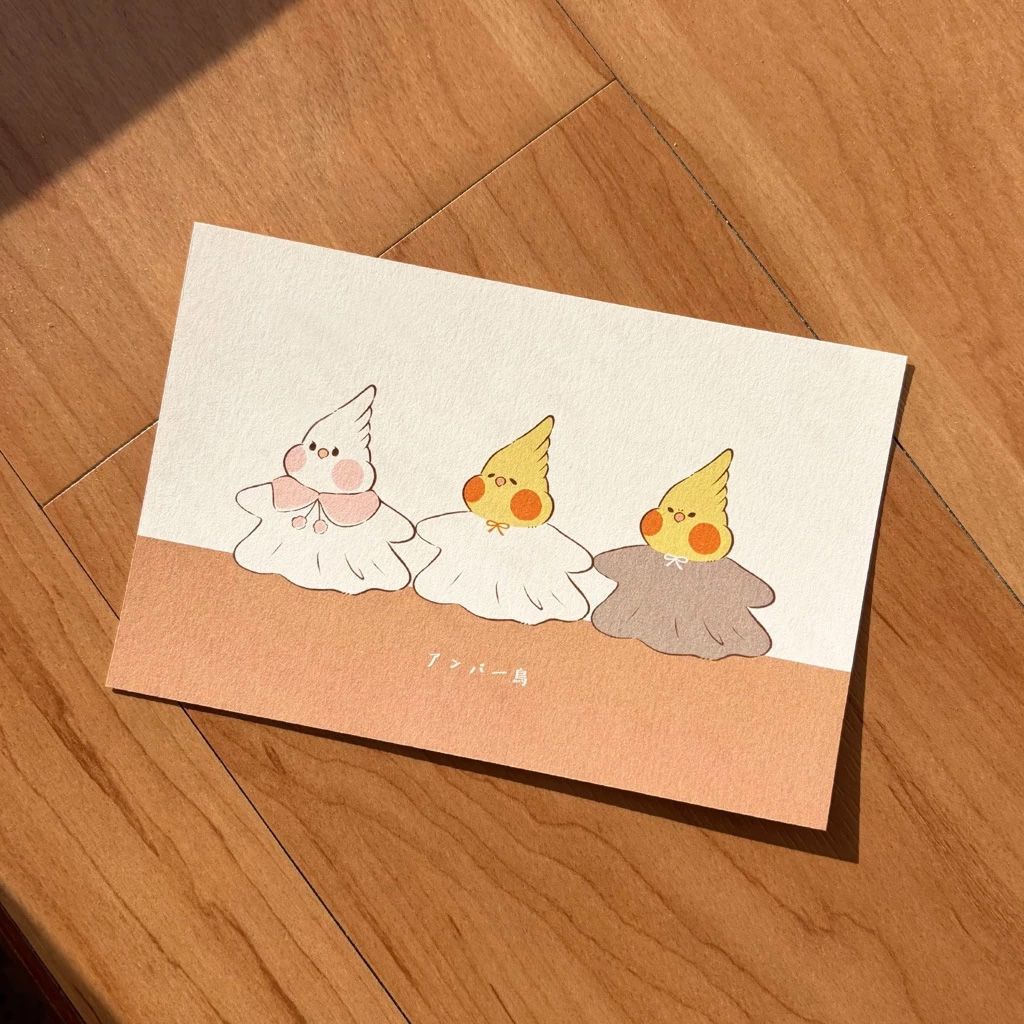 小幽靈玄鳳明信片  好朋友牽手♡
