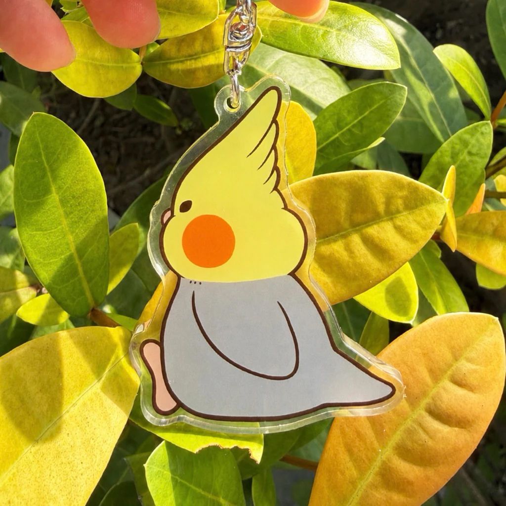 玄鳳鸚鵡 坐姿款 壓克力鑰匙圈吊飾
