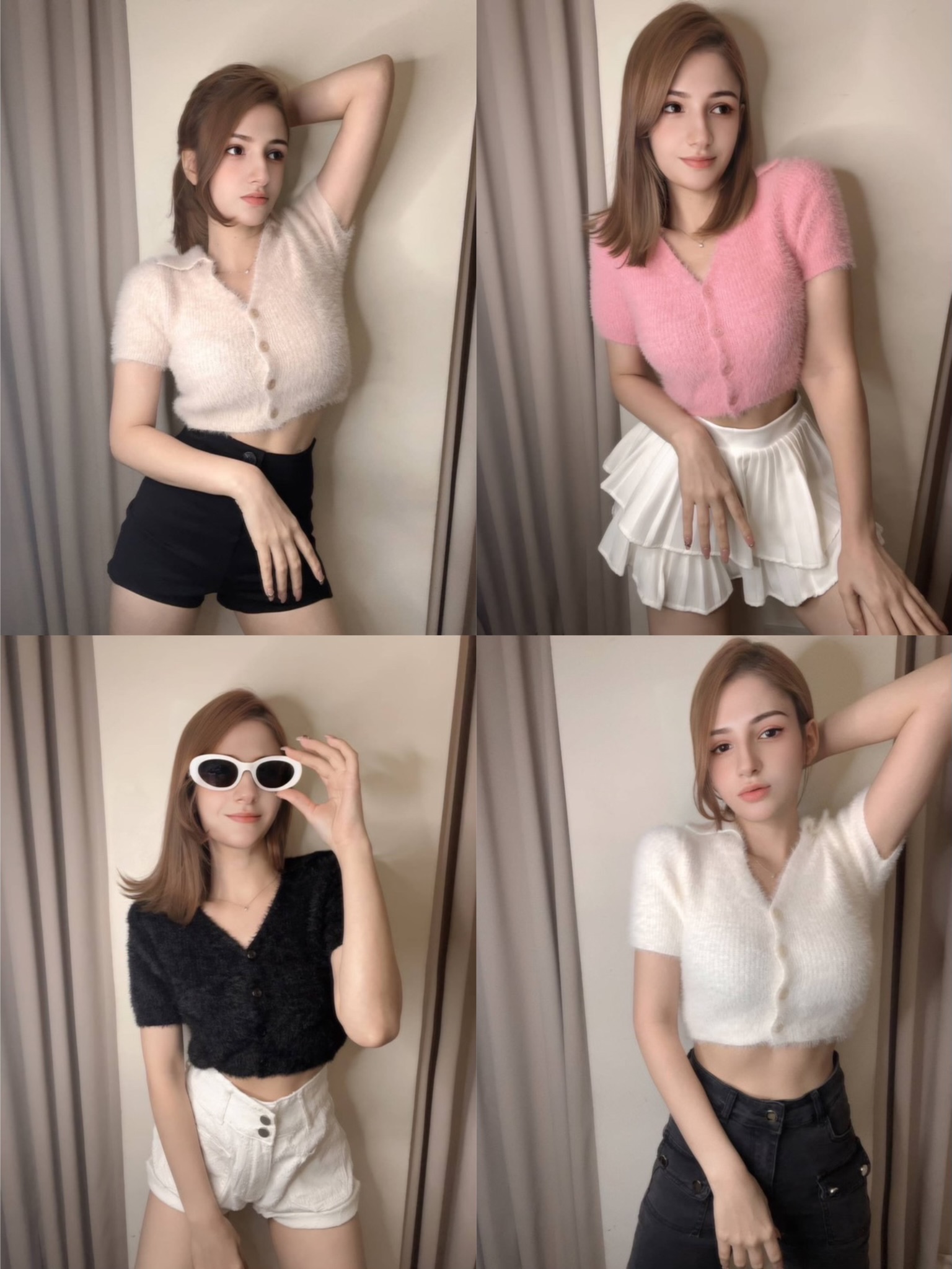 水貂毛短版上衣