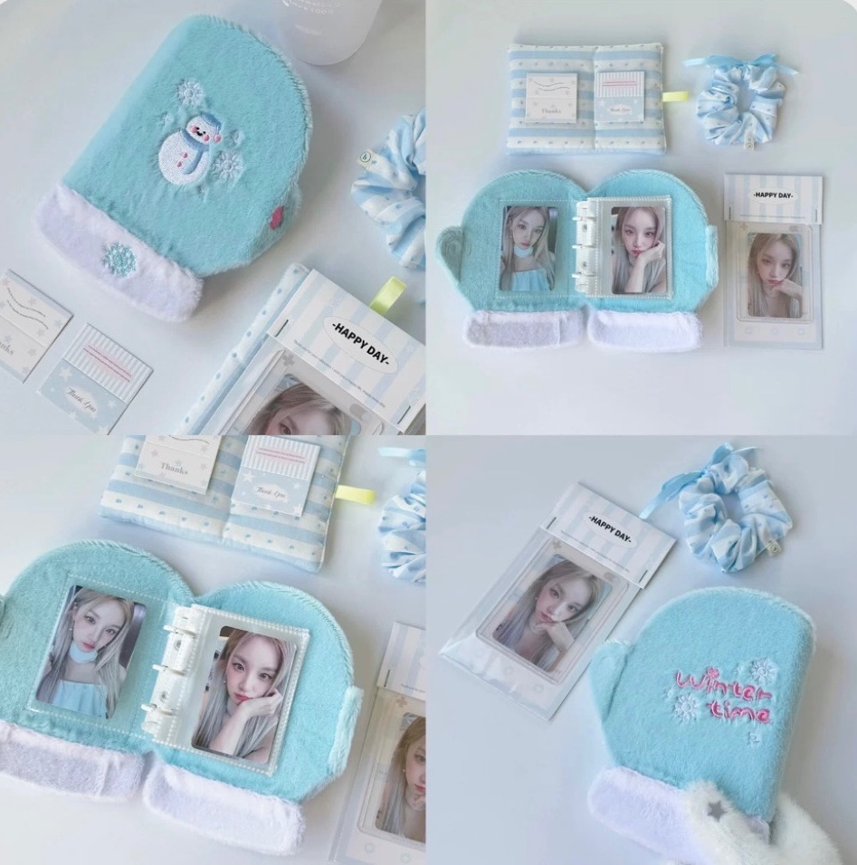 自由島毛絨手套一宮格卡冊