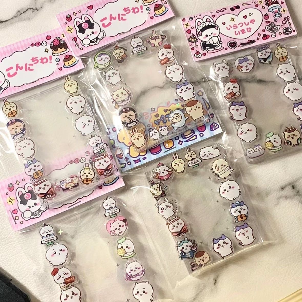 爆款chiikawa貝殼diy貼片卡磚韓流高級ins風超冰透透明