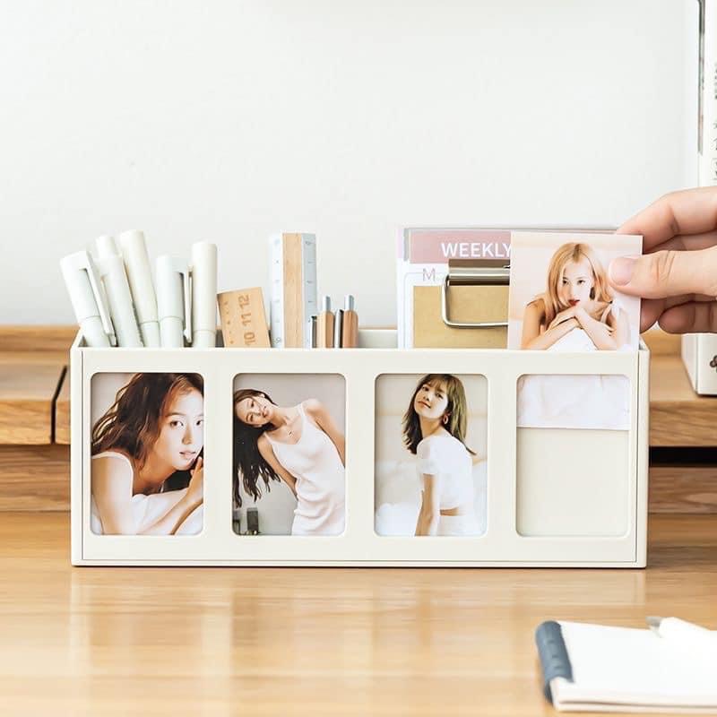 大容量筆筒收納盒桌面宿舍追星必備小卡收納