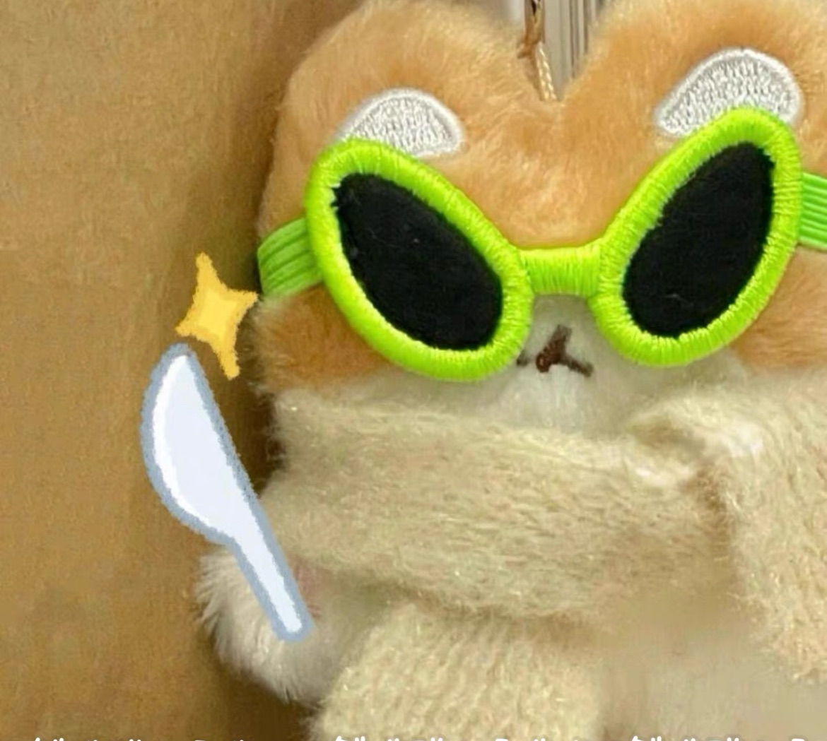 10cm公仔玩偶卡通可愛眼罩娃用眼鏡