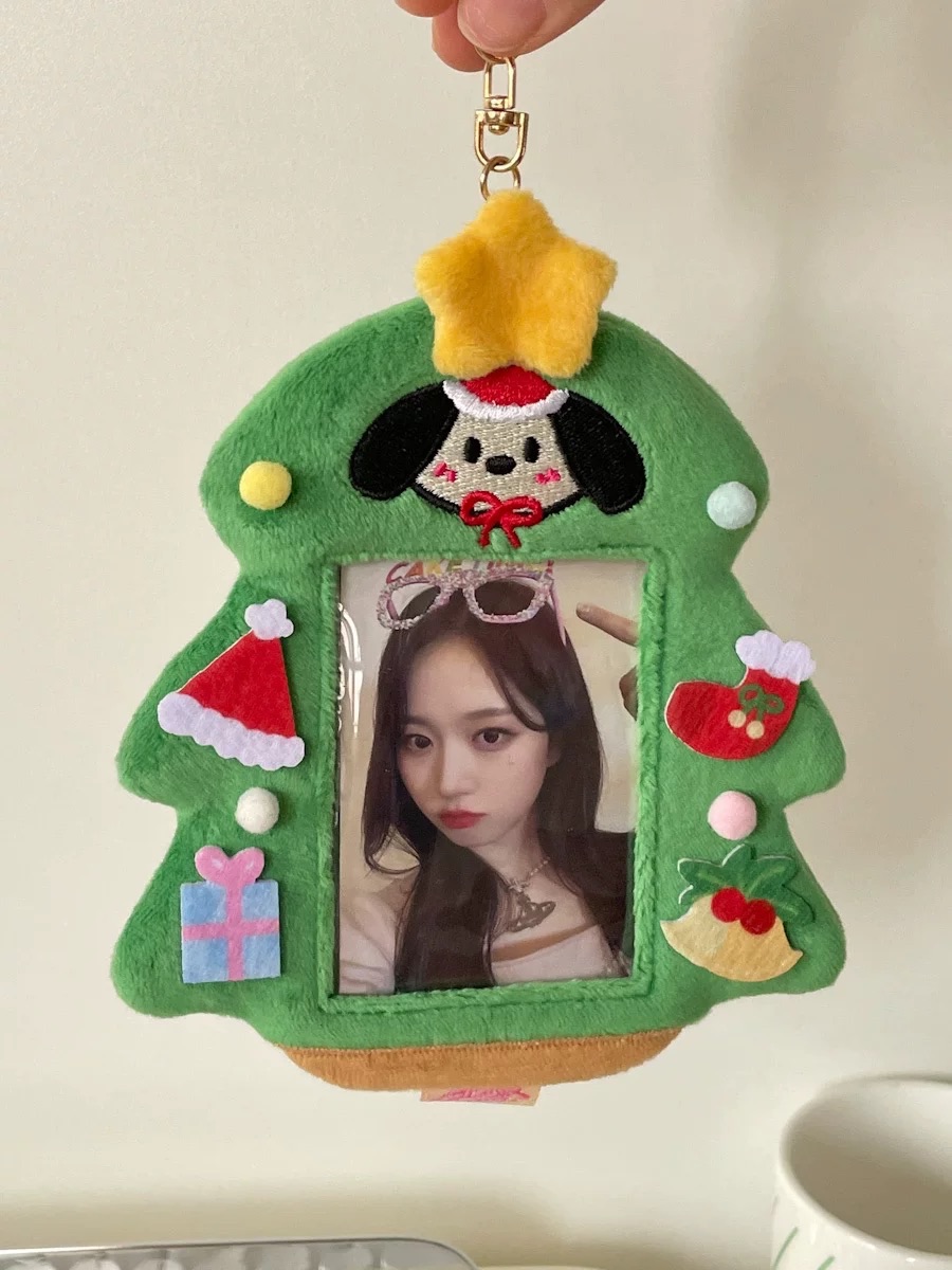 少女心原創可愛小狗聖誕樹毛絨卡套🎄
