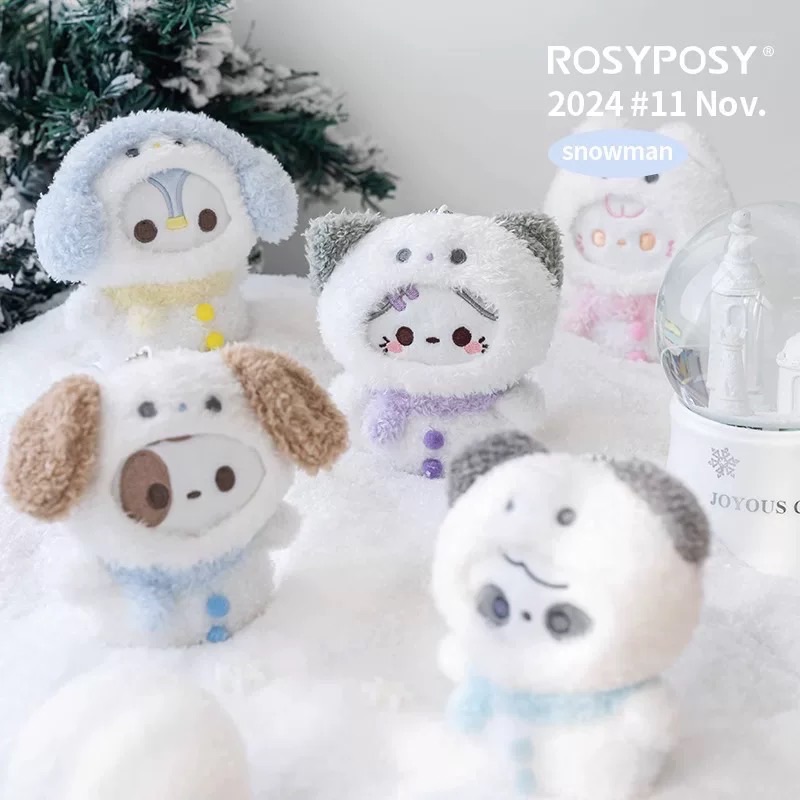 Rosyposy雪人毛絨可愛娃娃