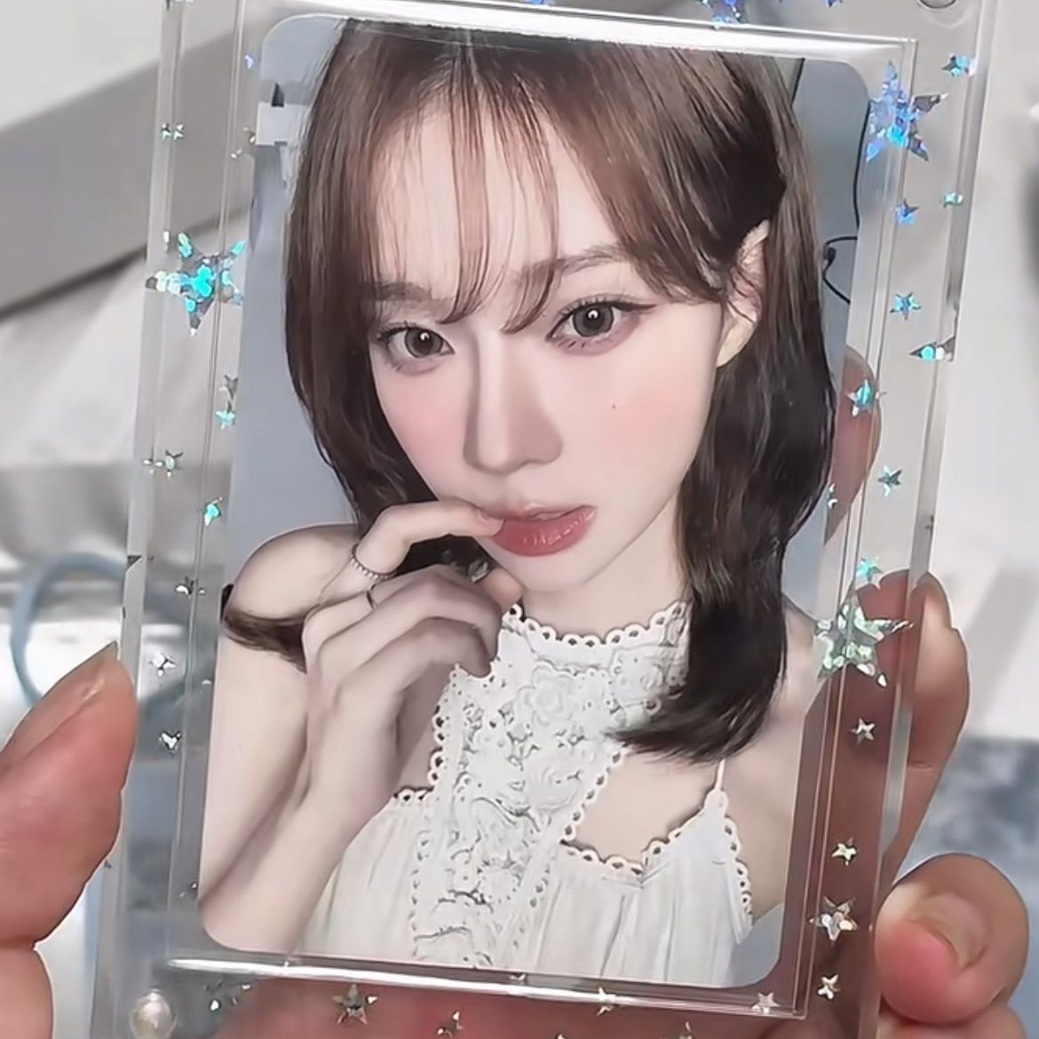 星星卡套雷射壓克力追星小卡磚