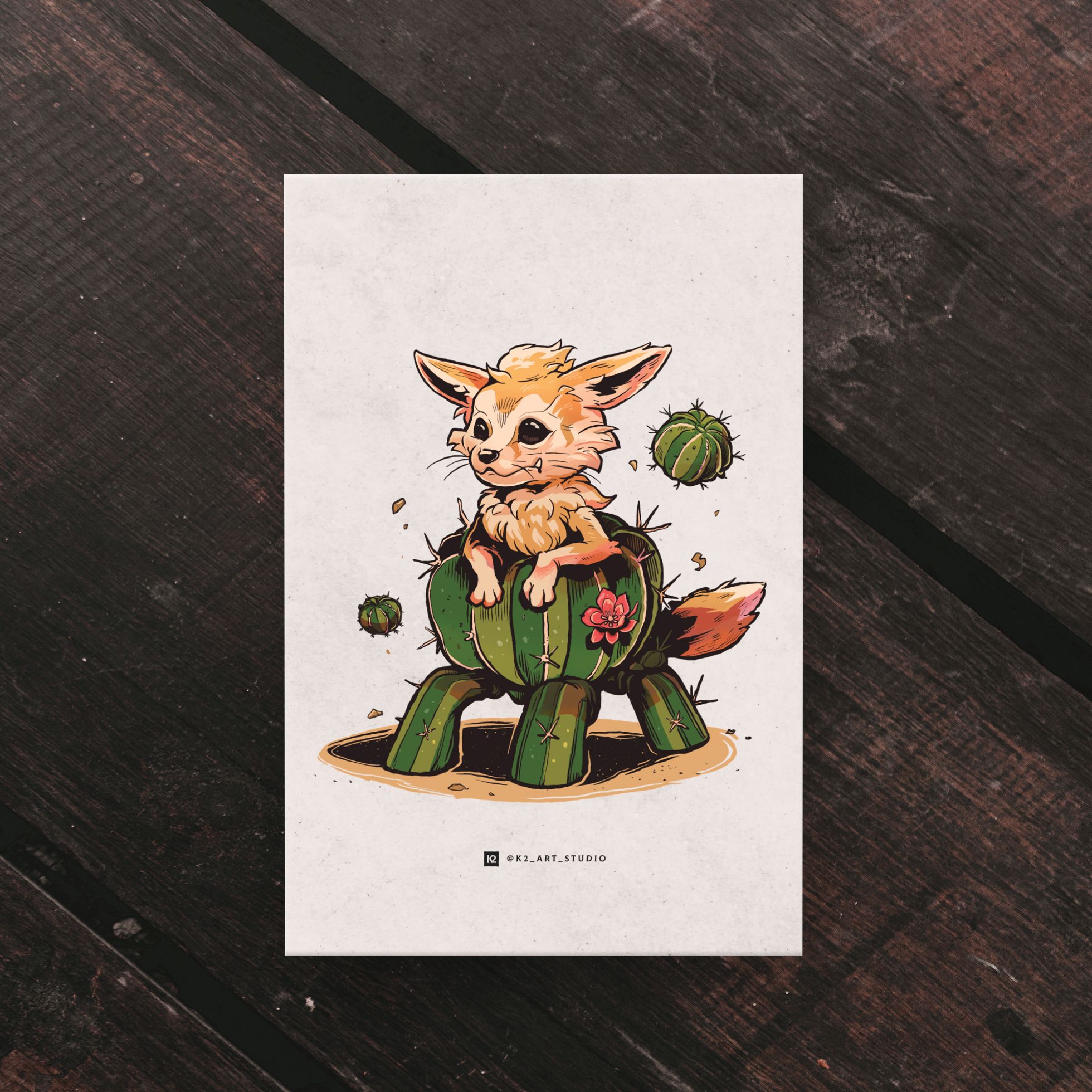 （預購） 《怪獸三十》角色插畫明信片- 仙人掌狐