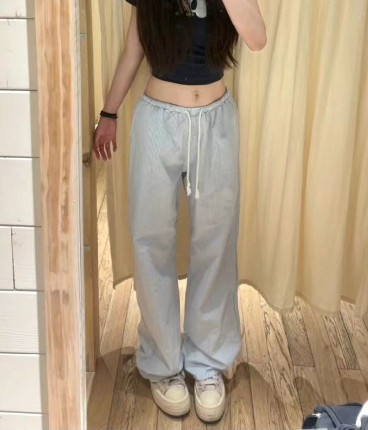 歐美鬆弛感條紋休閒長褲Anastasia Pants