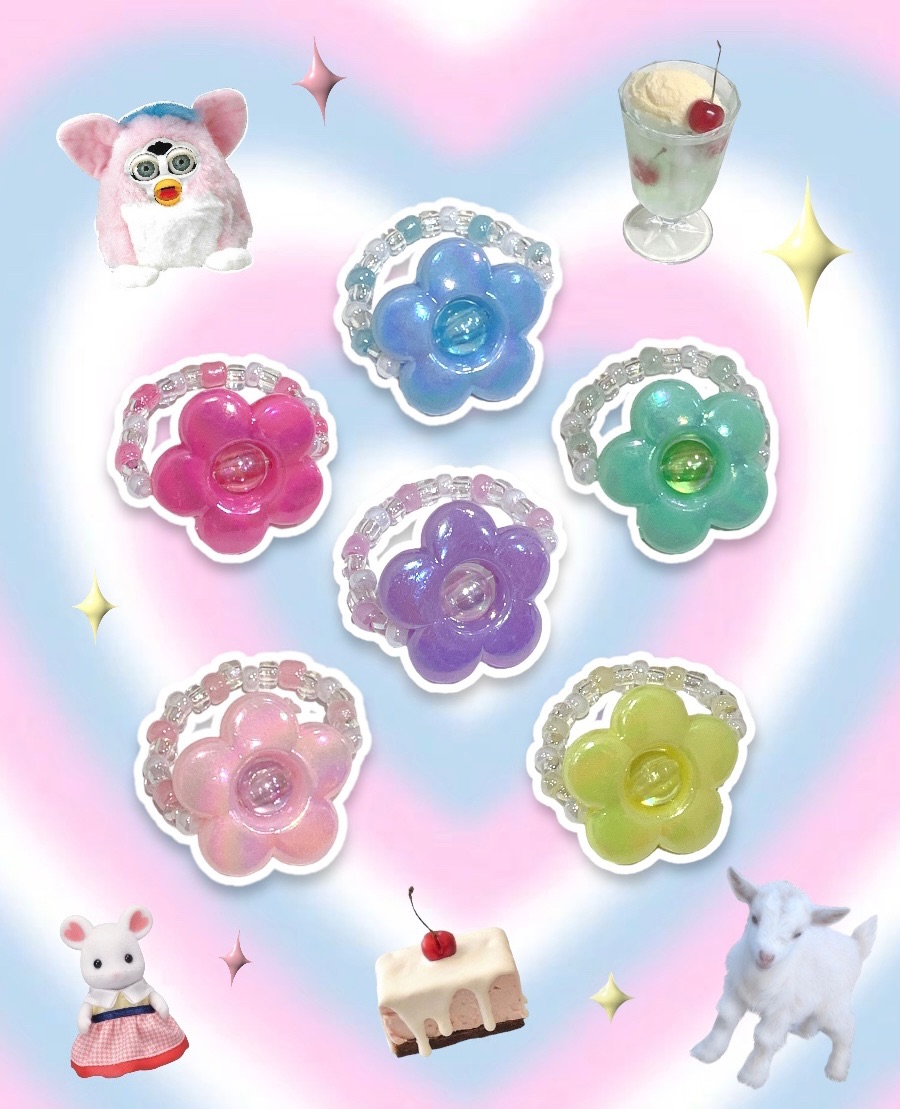 ₊˚ ✿ 🌈花花戒指 ✿ ˚₊