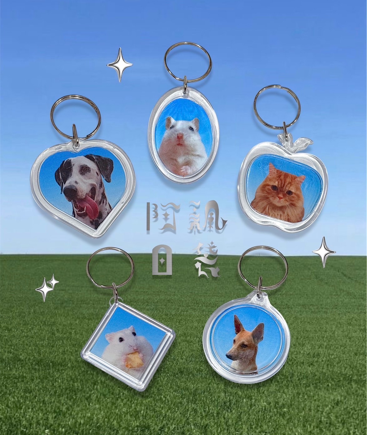 /•᷅•᷄＼୭ 客製化寵物證件照︎︎⟡相框吊飾 ੈ ₍ᐢ‥ᐢ₎ ♡‧₊˚