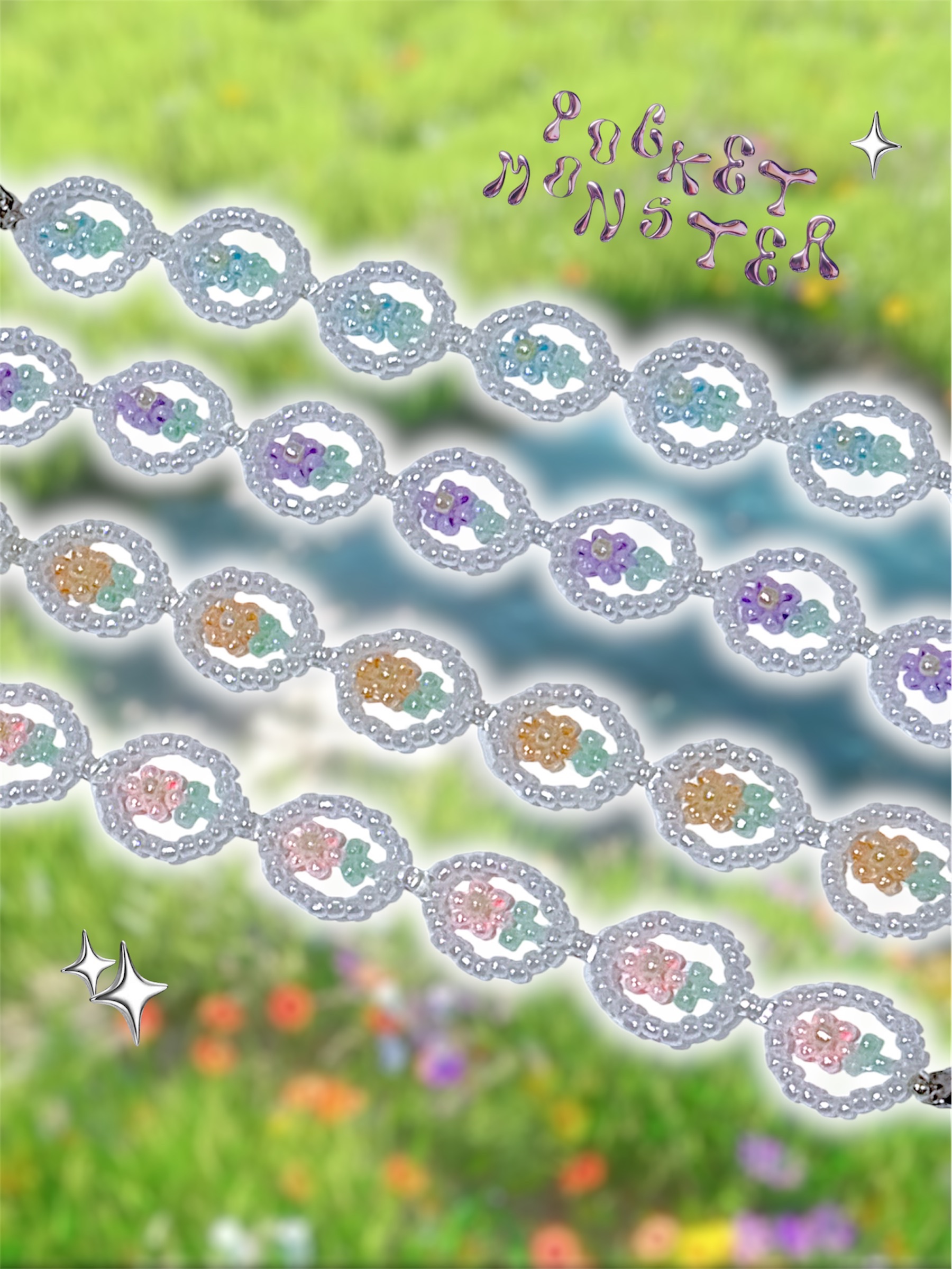 ｡.ﾟ✿ 小花圈串珠手鍊 ✿ .ﾟ｡