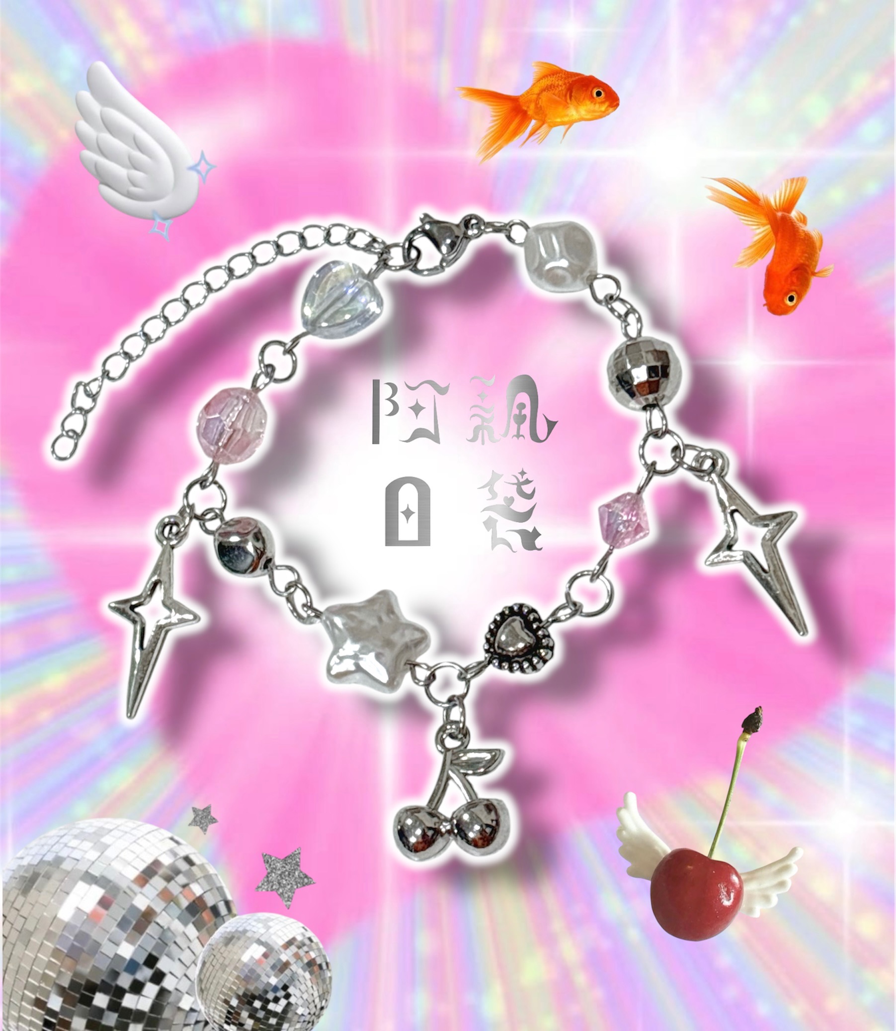 ₊˚⊹ ʚɞ 金屬感櫻桃星星手鍊 𖥔 ݁ ˖🍒₊˚⊹