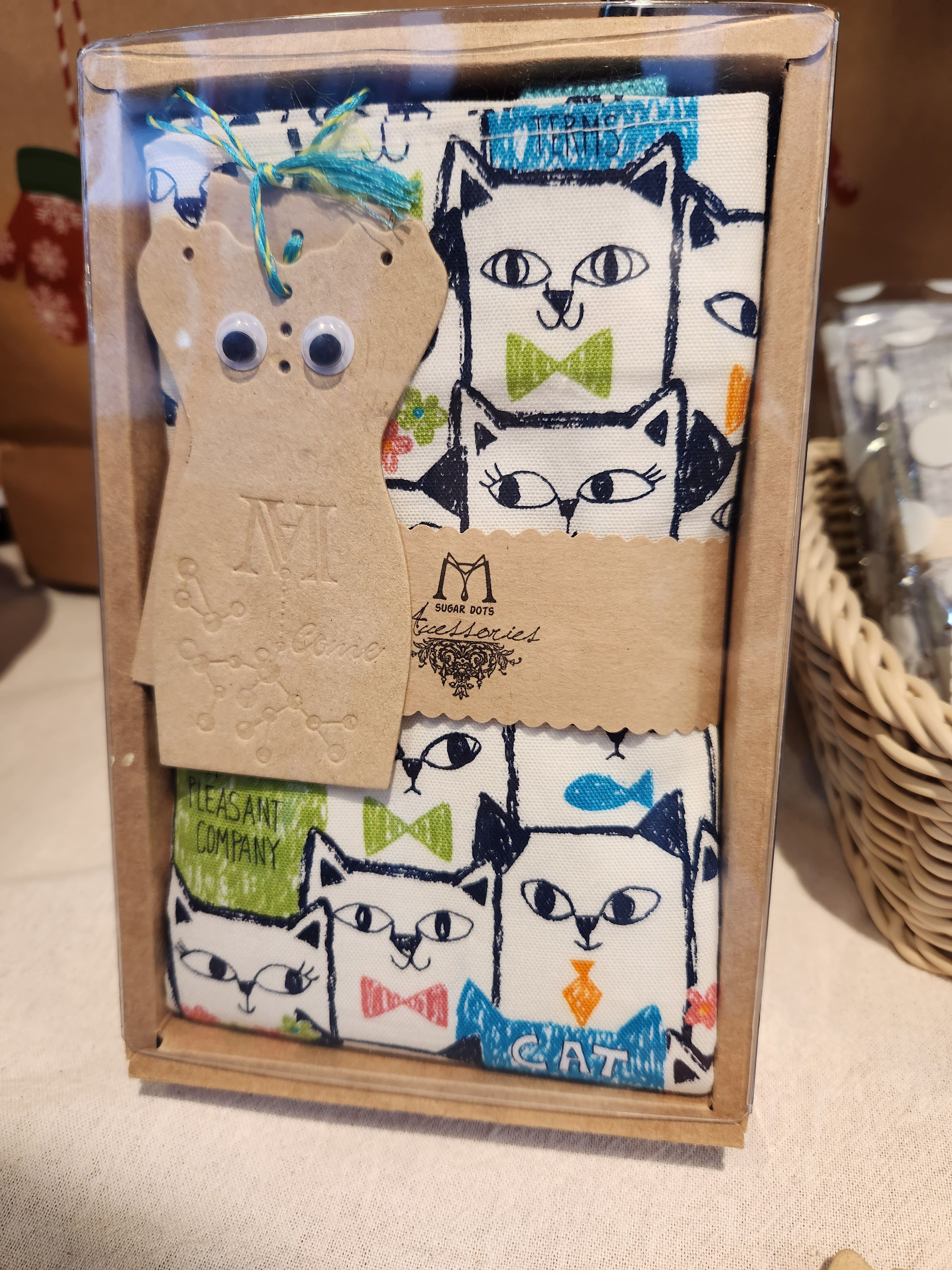 領結喵喵純棉子母袋 禮盒組
