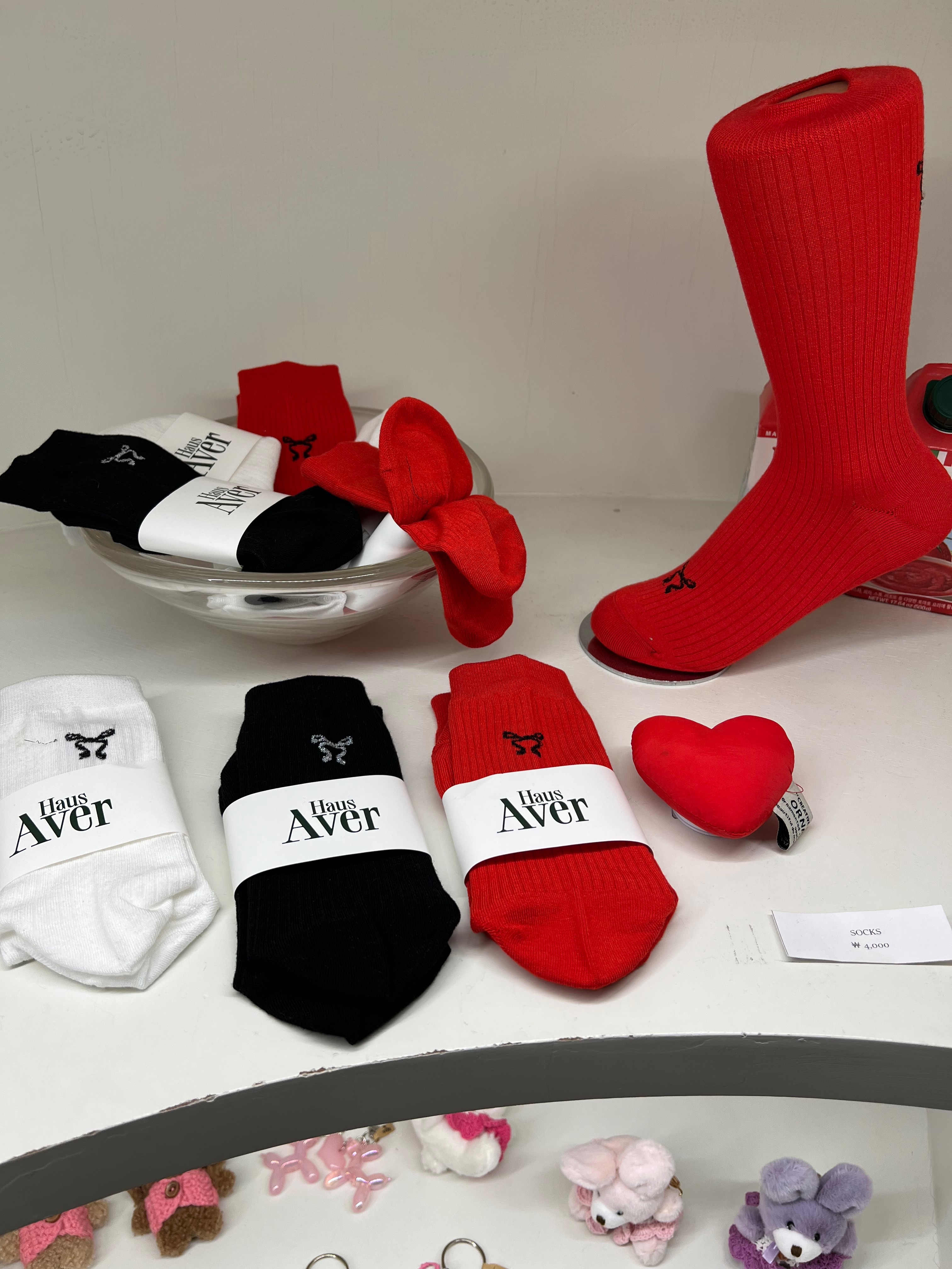 Lazystore 🇰🇷沈醉蝴蝶結 長襪 襪子 4 color