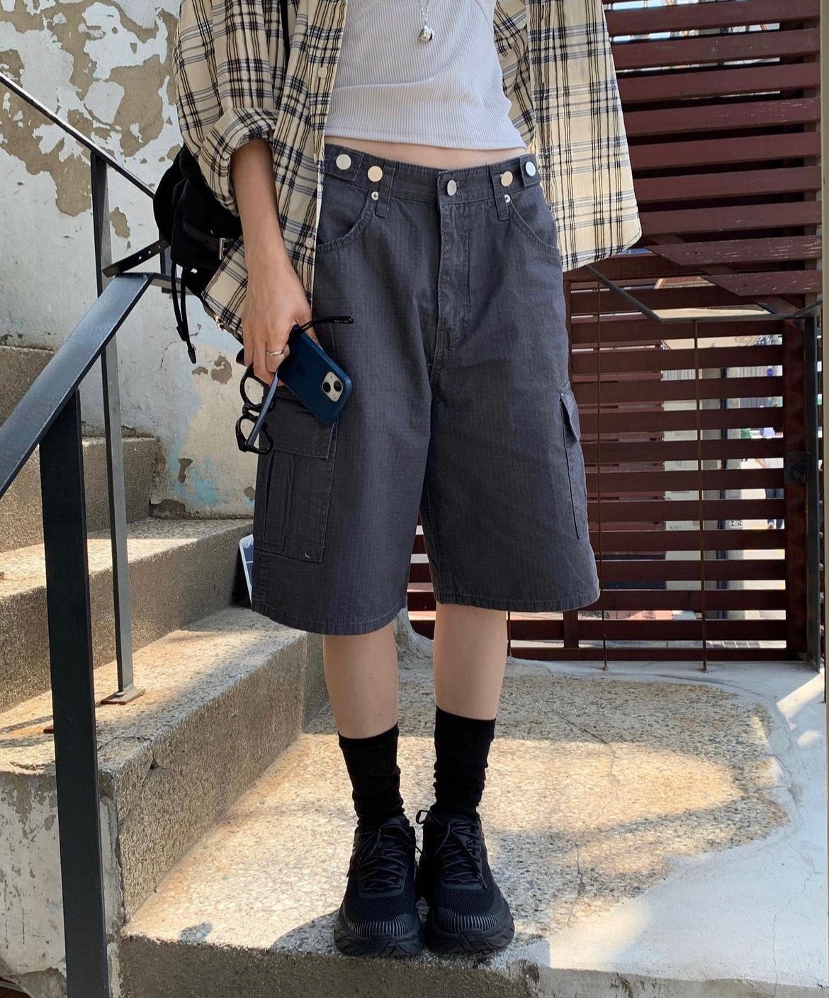 🇰🇷Aubenine 水洗五分褲 2 colors