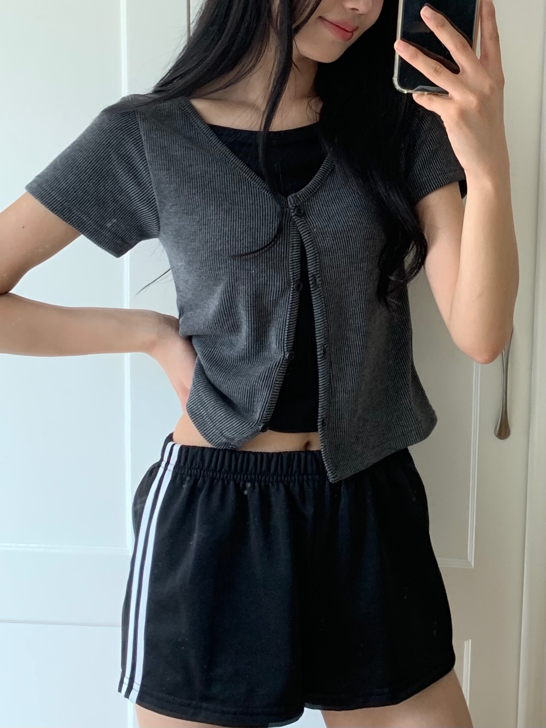 LAZYSTORE 🇰🇷 假兩件針織短袖 4 colors