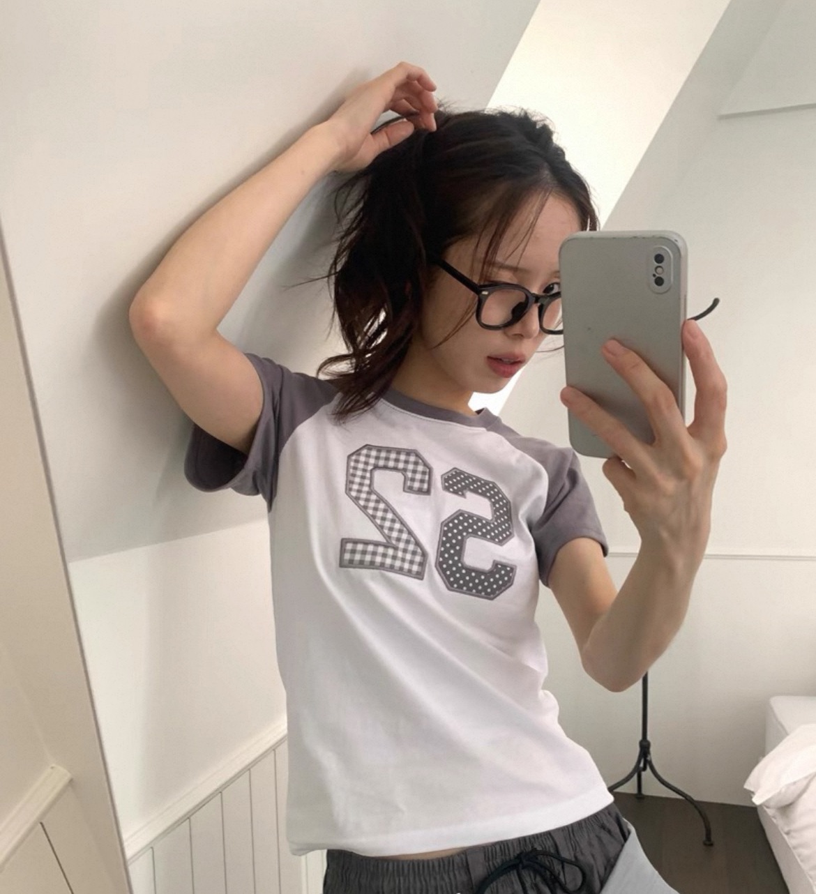 🇰🇷Lazystore 撞色點點短袖 T恤