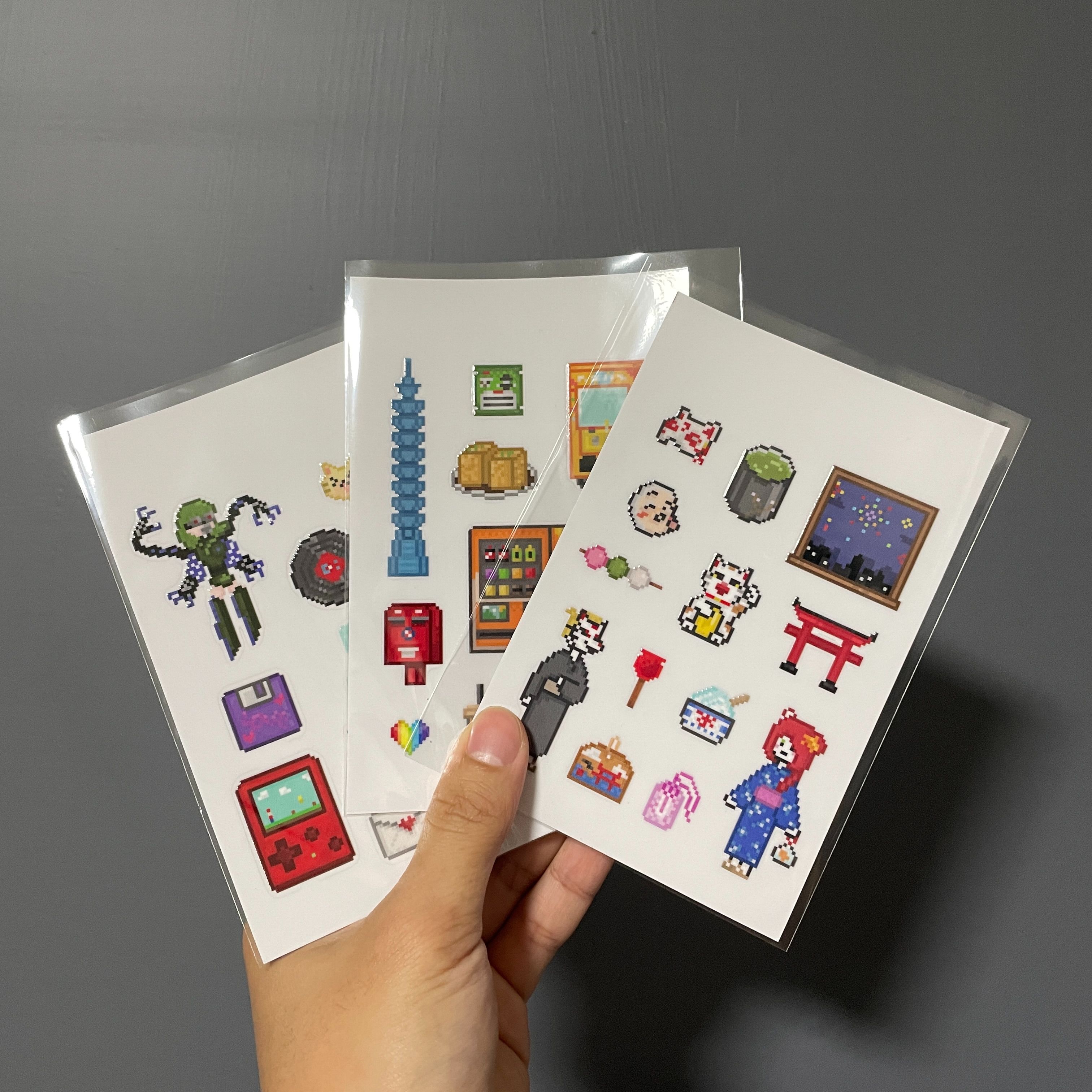 台中插博初亮相｜像素icon主題水晶轉印貼