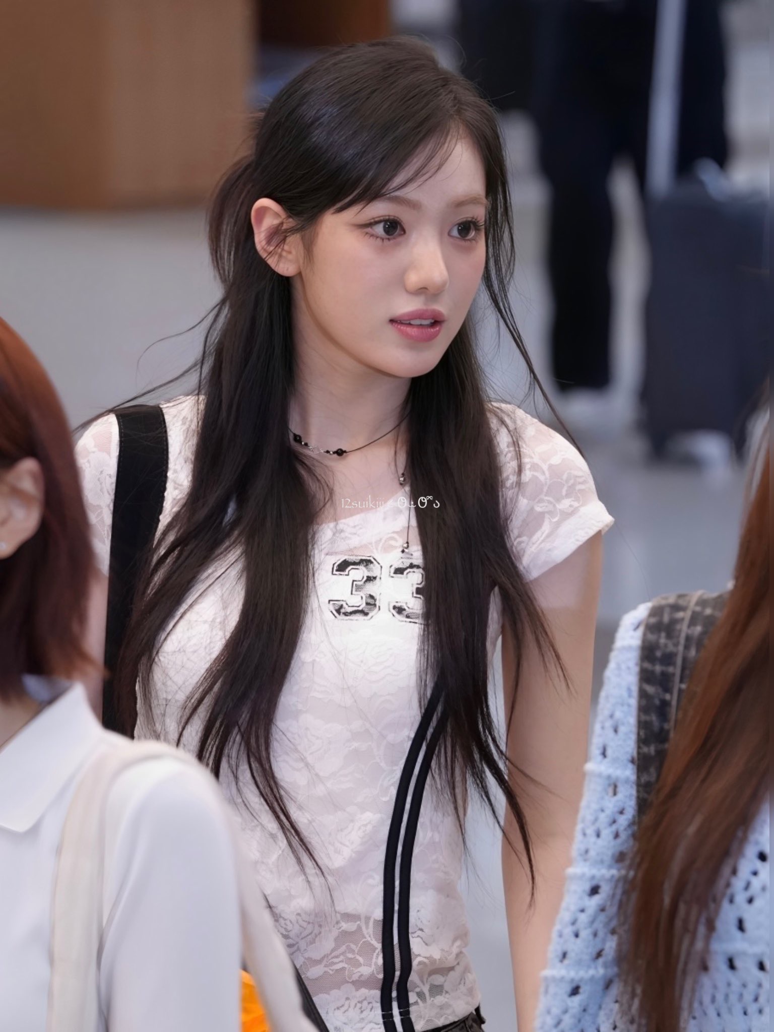 裴真率/Sui同款 SETUP-EXE 33 LACE TOP