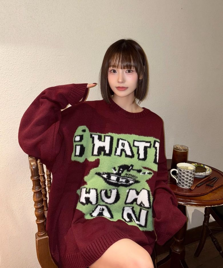 hoodhood I HATE HUMAN 毛衣
