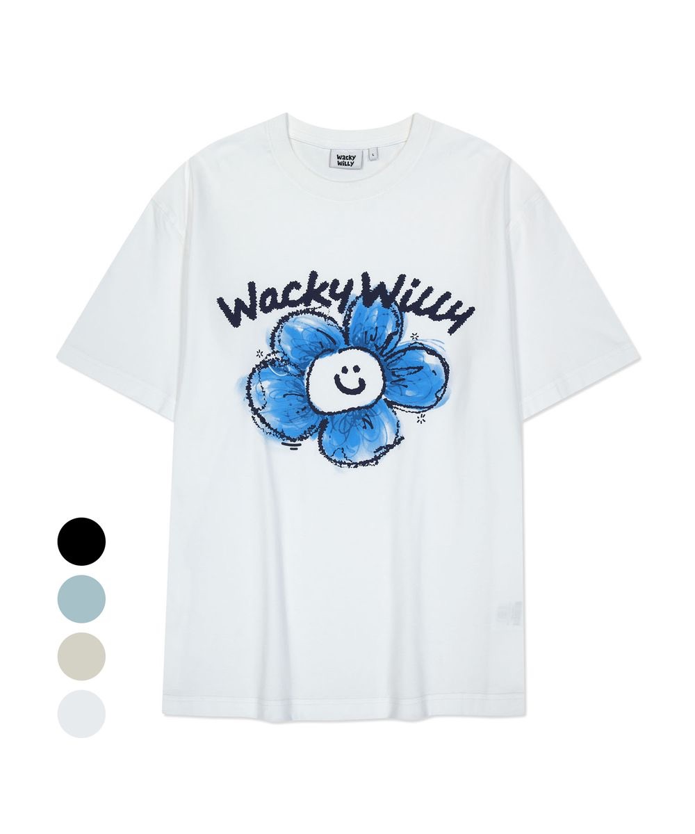 Wacky Willy 花朵短袖 시그니처 빅릴리 반팔 티셔츠