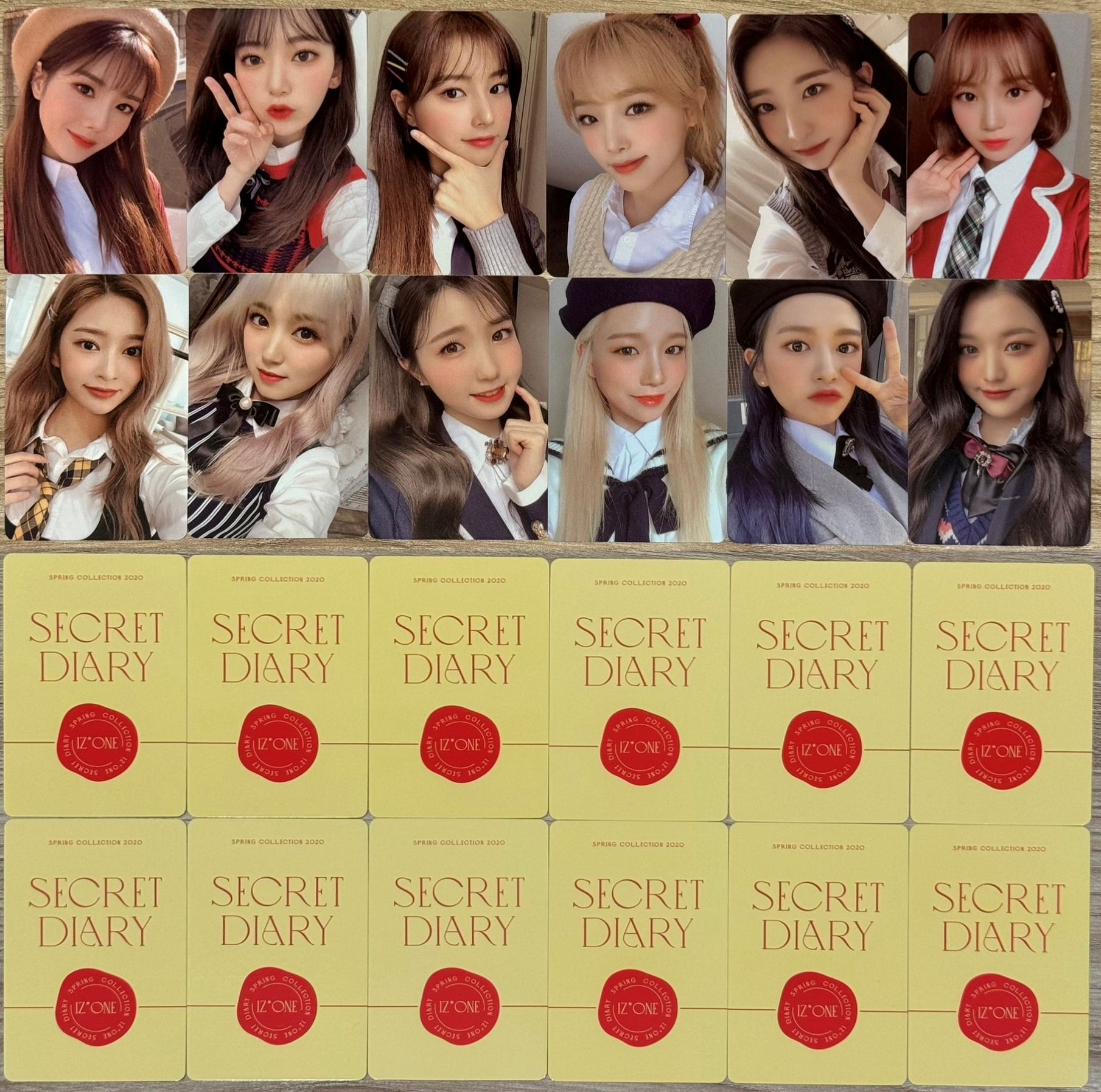 IZ*ONE Secret Diary制服卡一套