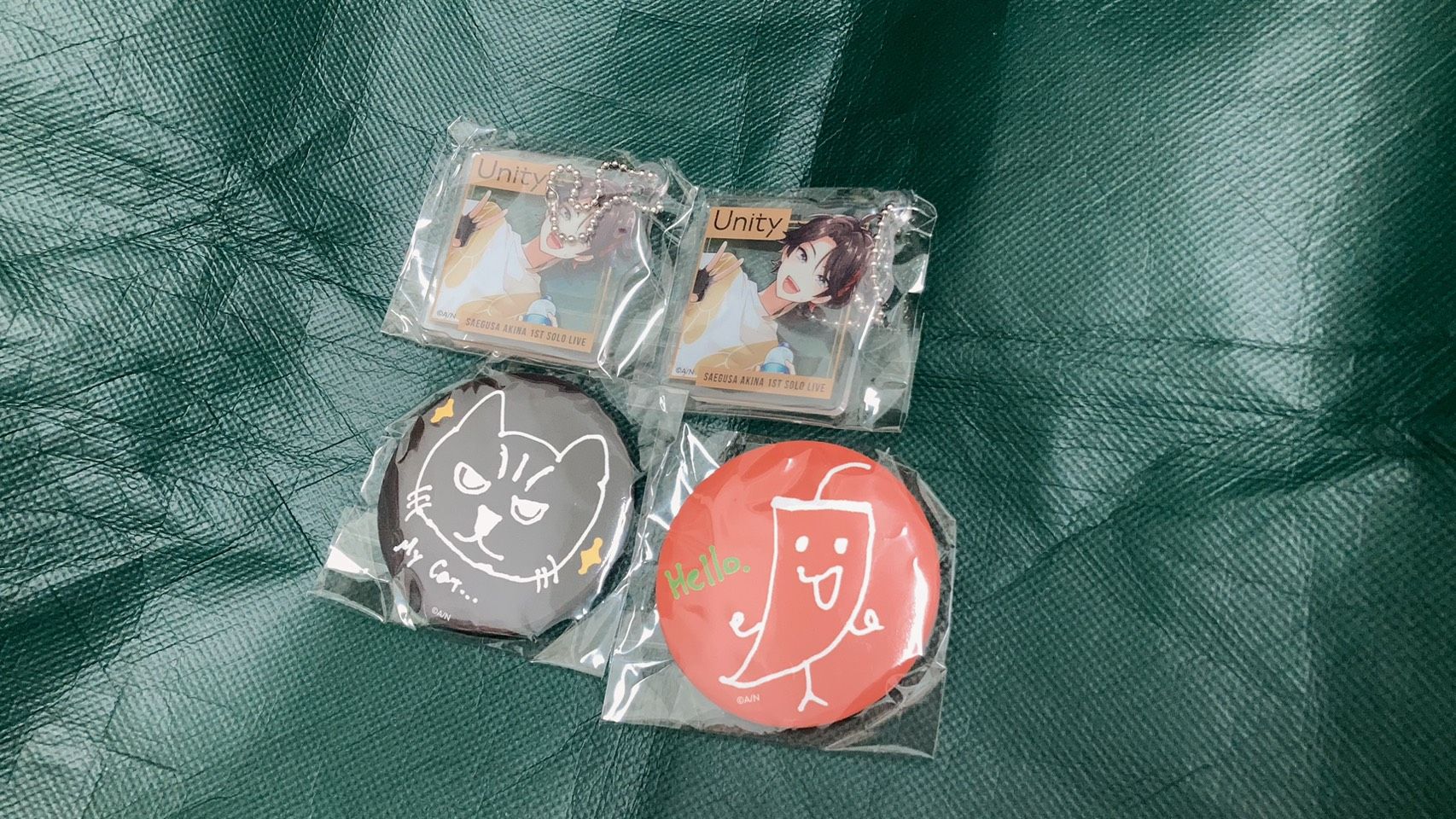 【三枝明那 1st LIVE】カプセルトイ組合 缶バッジ+アクリルキーホルダー