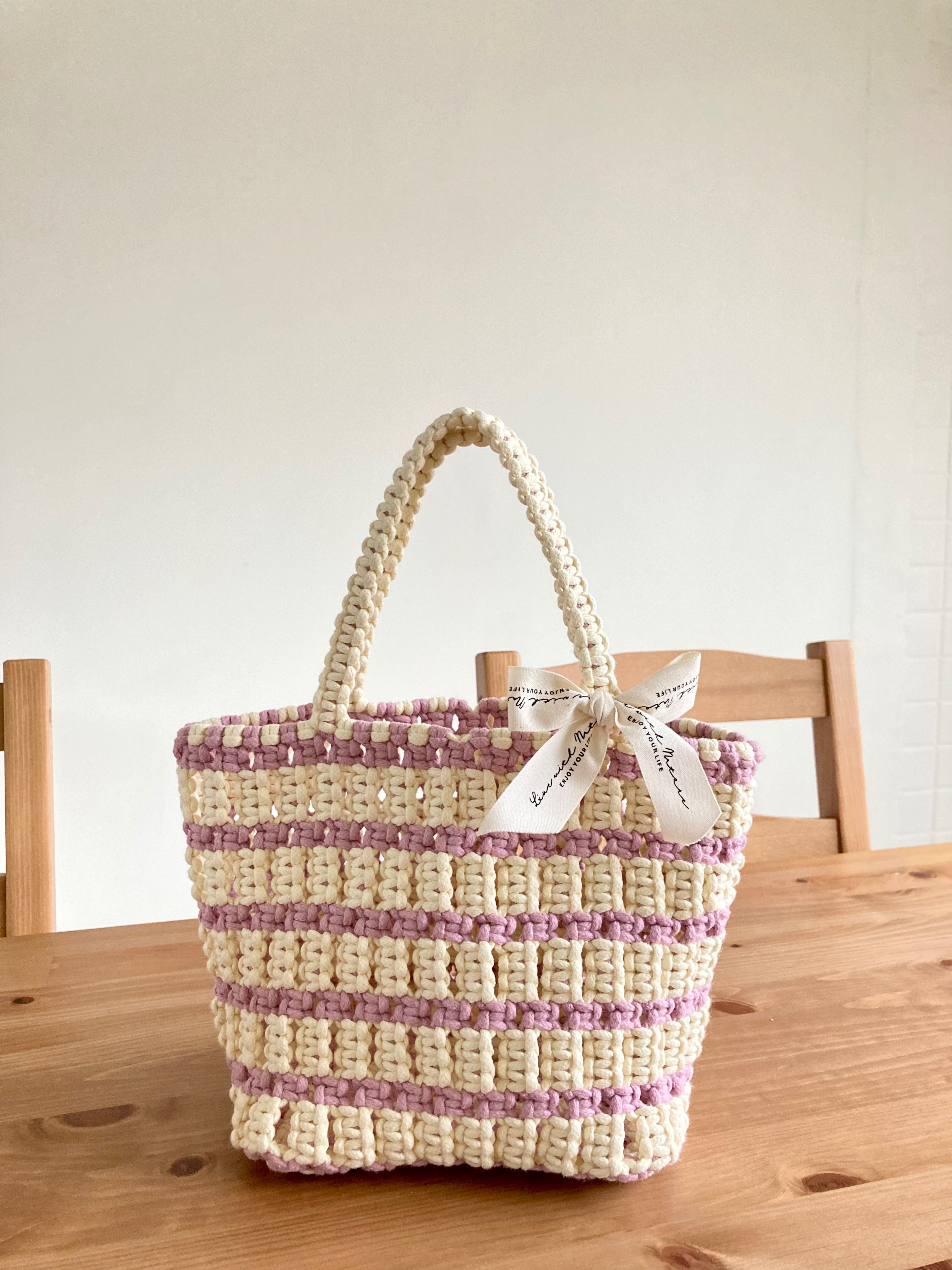 雙色手提包（小）-櫻花粉