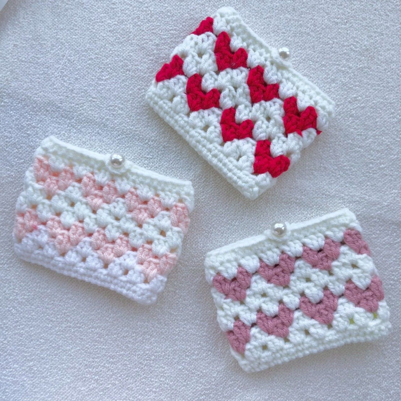 【現貨-針織手作】愛心卡夾小包/收納包/短夾/卡夾/鑰匙包