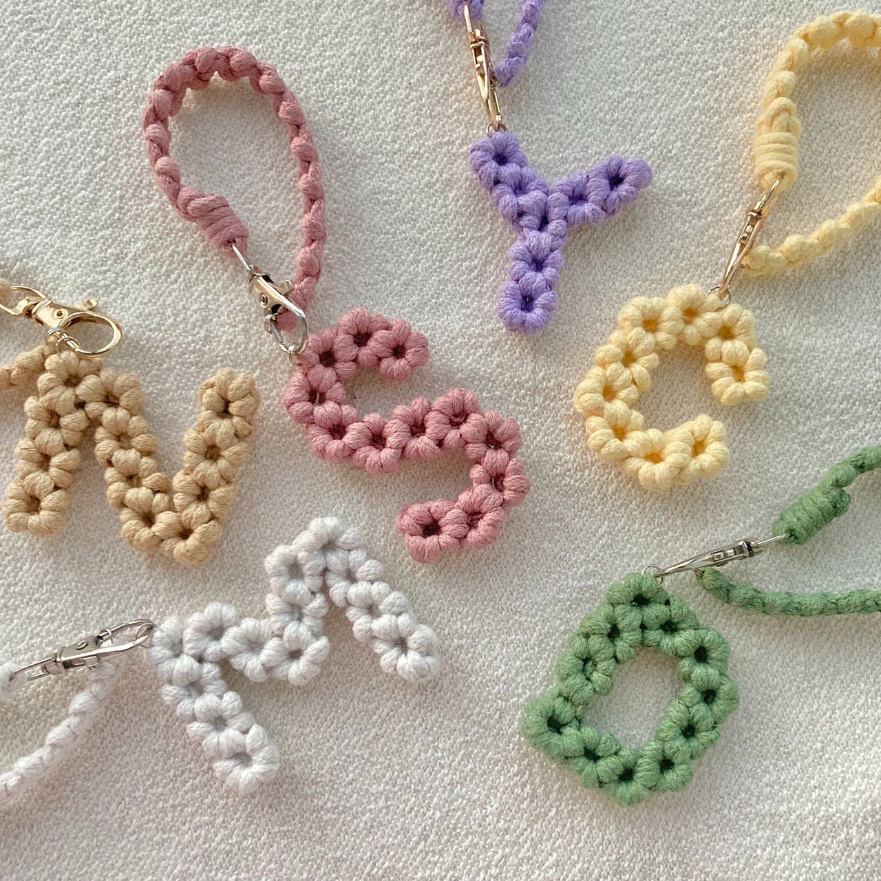 【客製】macrame編織愛心字母行李箱吊牌/掛飾/配件/聖誕禮物/生日禮物