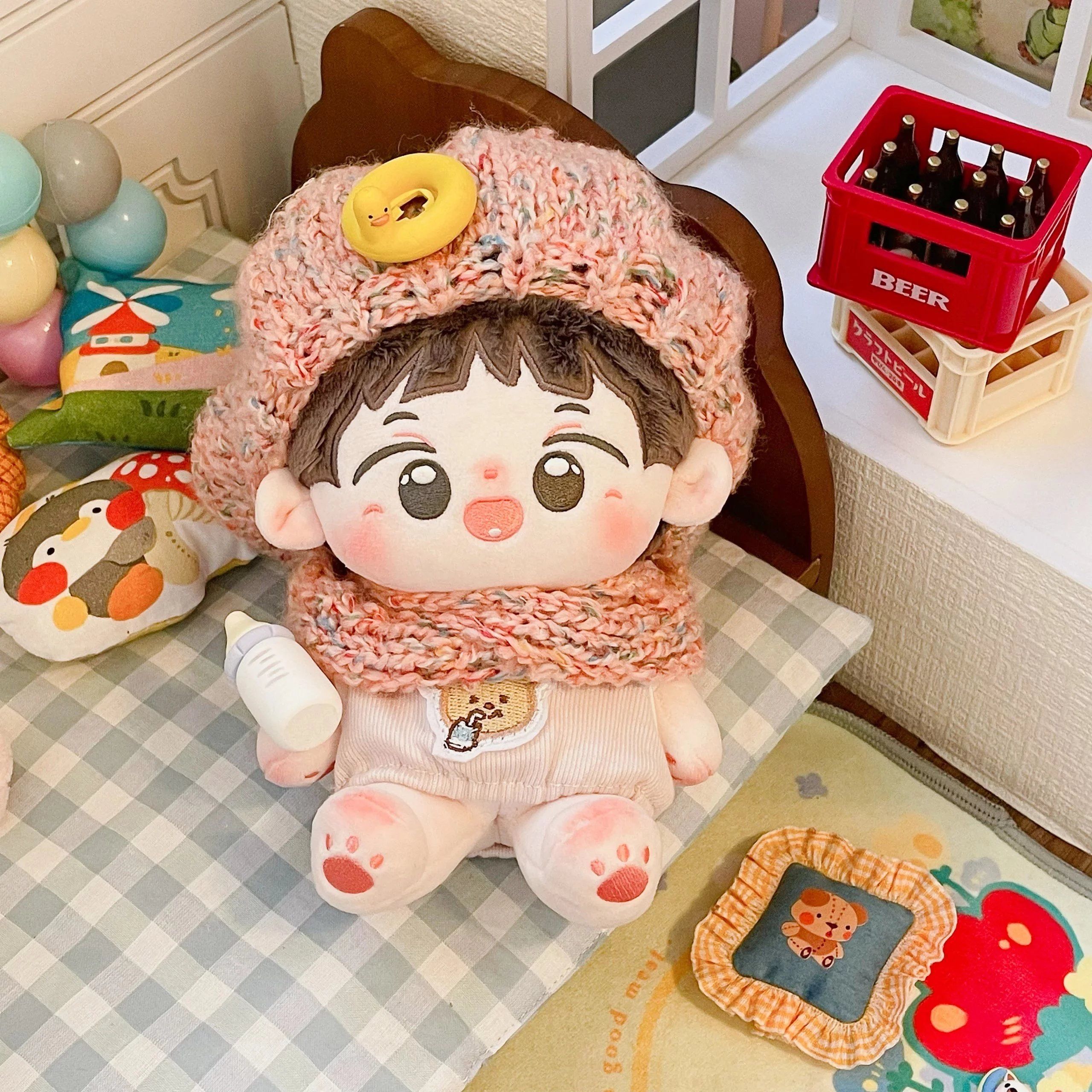 崽崽芝士酥 彩色蠟筆 20cm 毛帽+圍巾