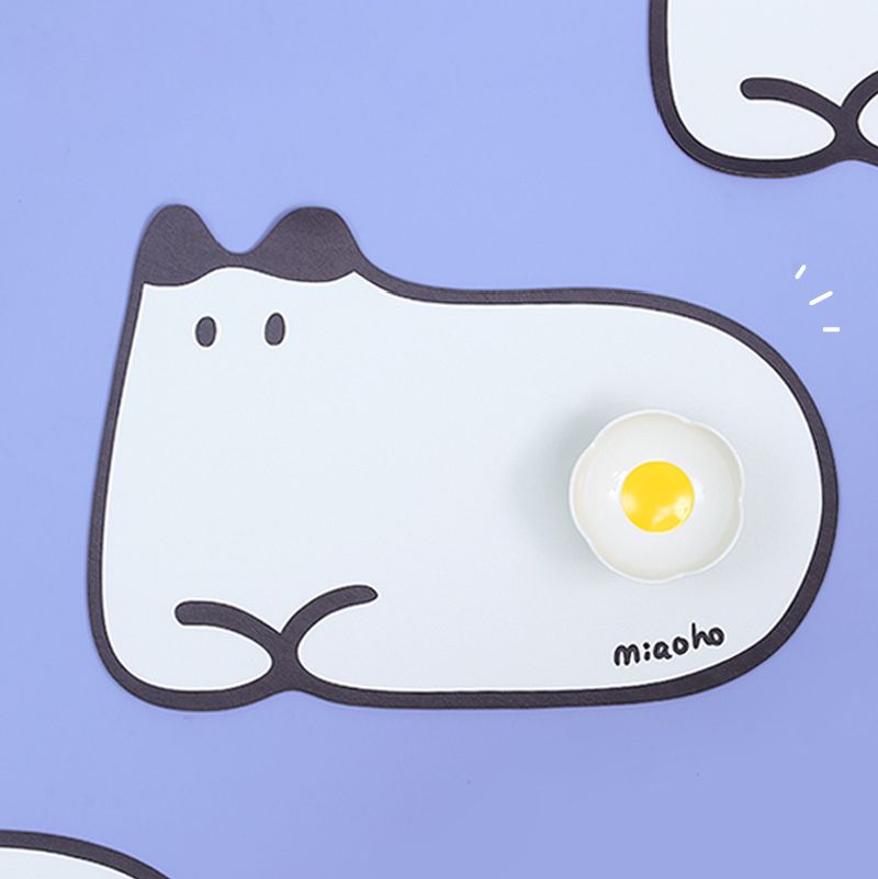 Miaoho 黑白乳牛貓寵物防水餐墊 犬貓適用 賓士貓