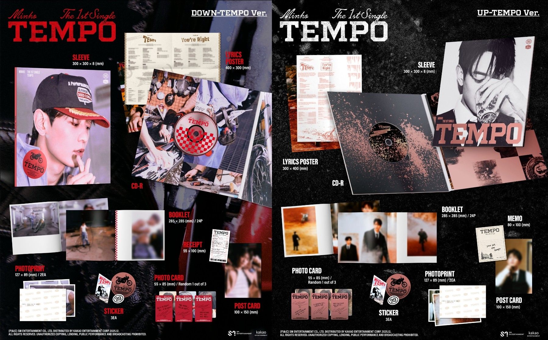 珉豪TEMPO首單曲 LD整套含小卡2張