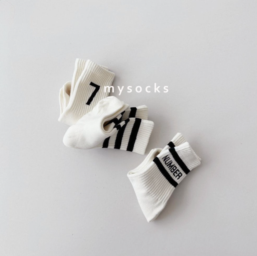 Mysocks基本黑白襪