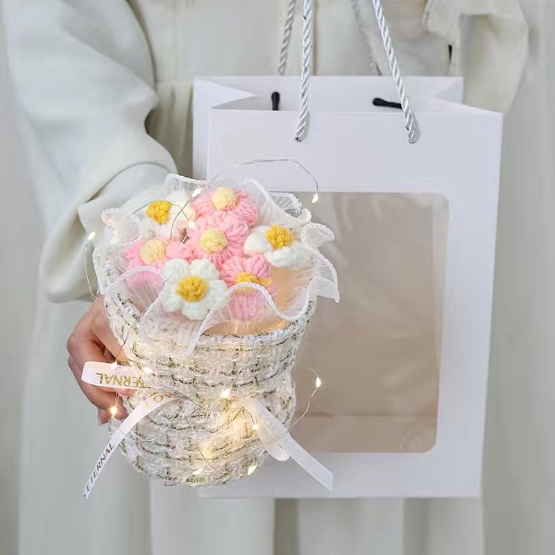 小泡芙針織花束💐皆附贈禮袋、燈💡