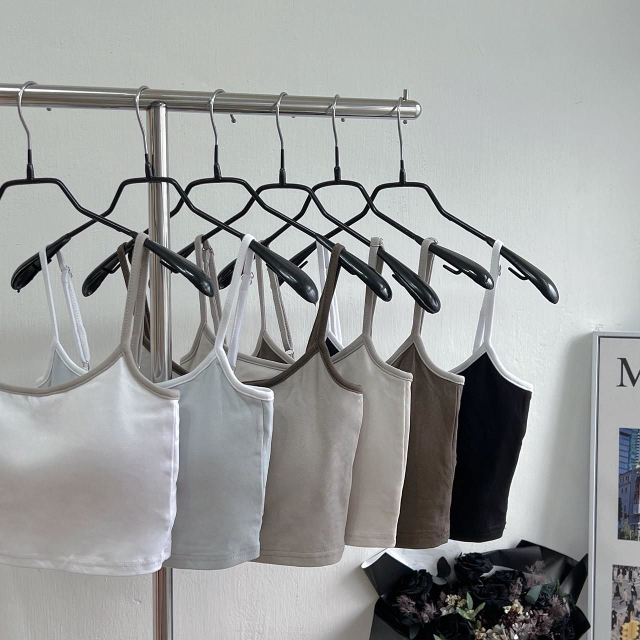 2159（咖）內杯短版可調節肩撞色小可愛