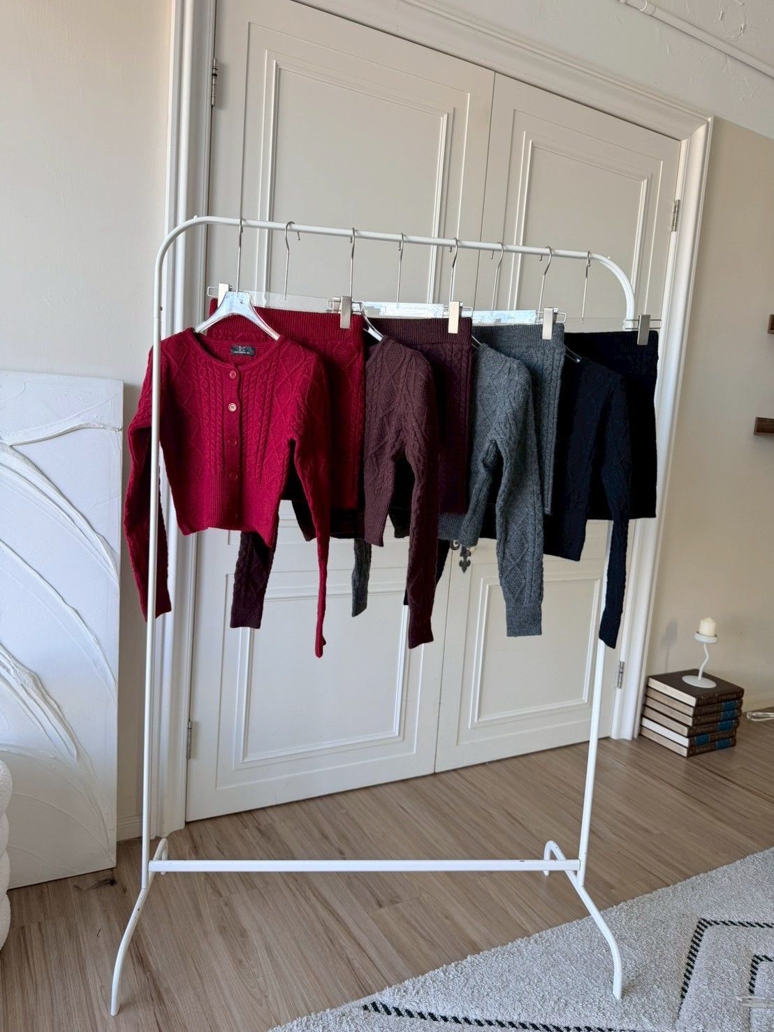 969（灰）精緻麻花編織兩件套