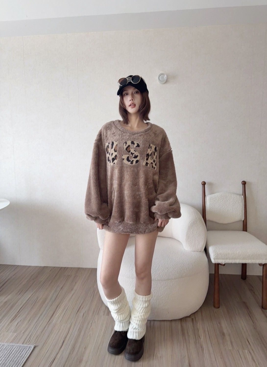 7581（咖）巨Q爆單熊寶寶豹紋字母T