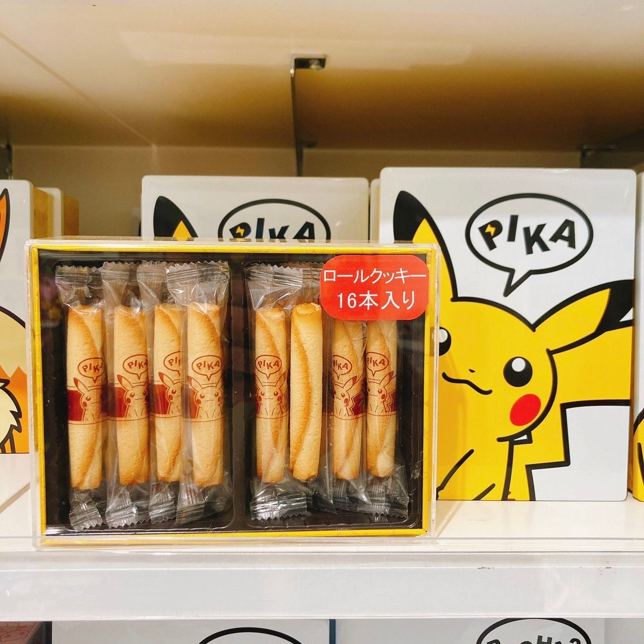 寶可夢中心限定 YOKU MOKU 原味蛋捲禮盒 16入（皮卡丘款）