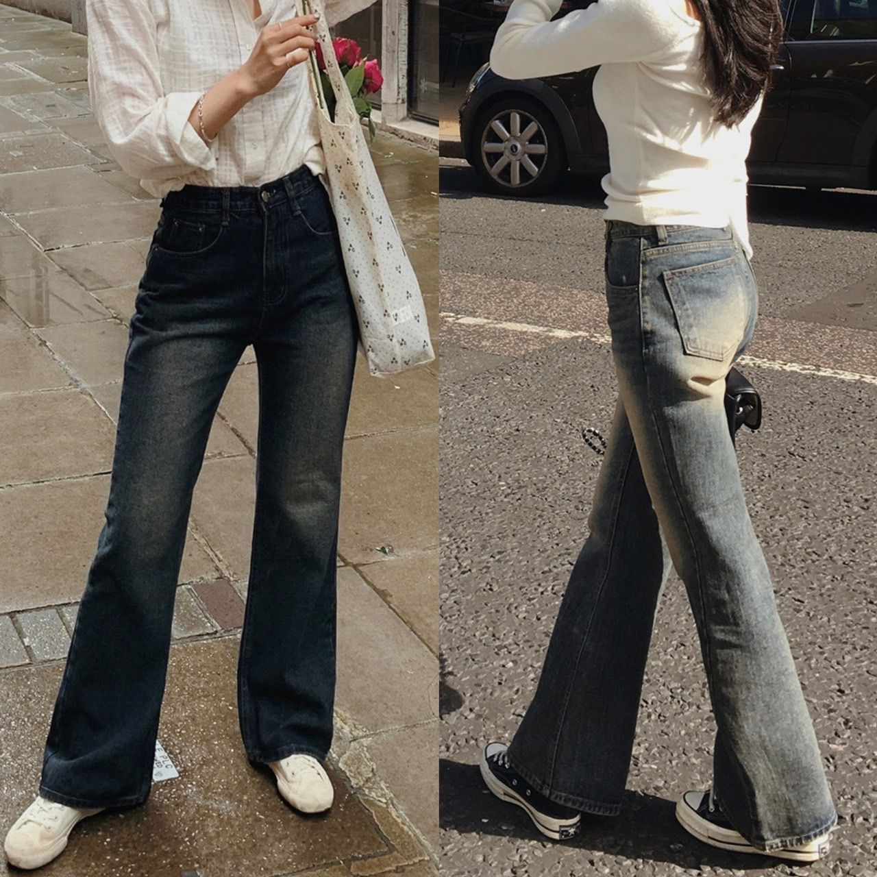 #SLOWMADE. 超顯瘦喇叭牛仔褲 3colors 아워뮤트 세미부츠컷 데님팬츠