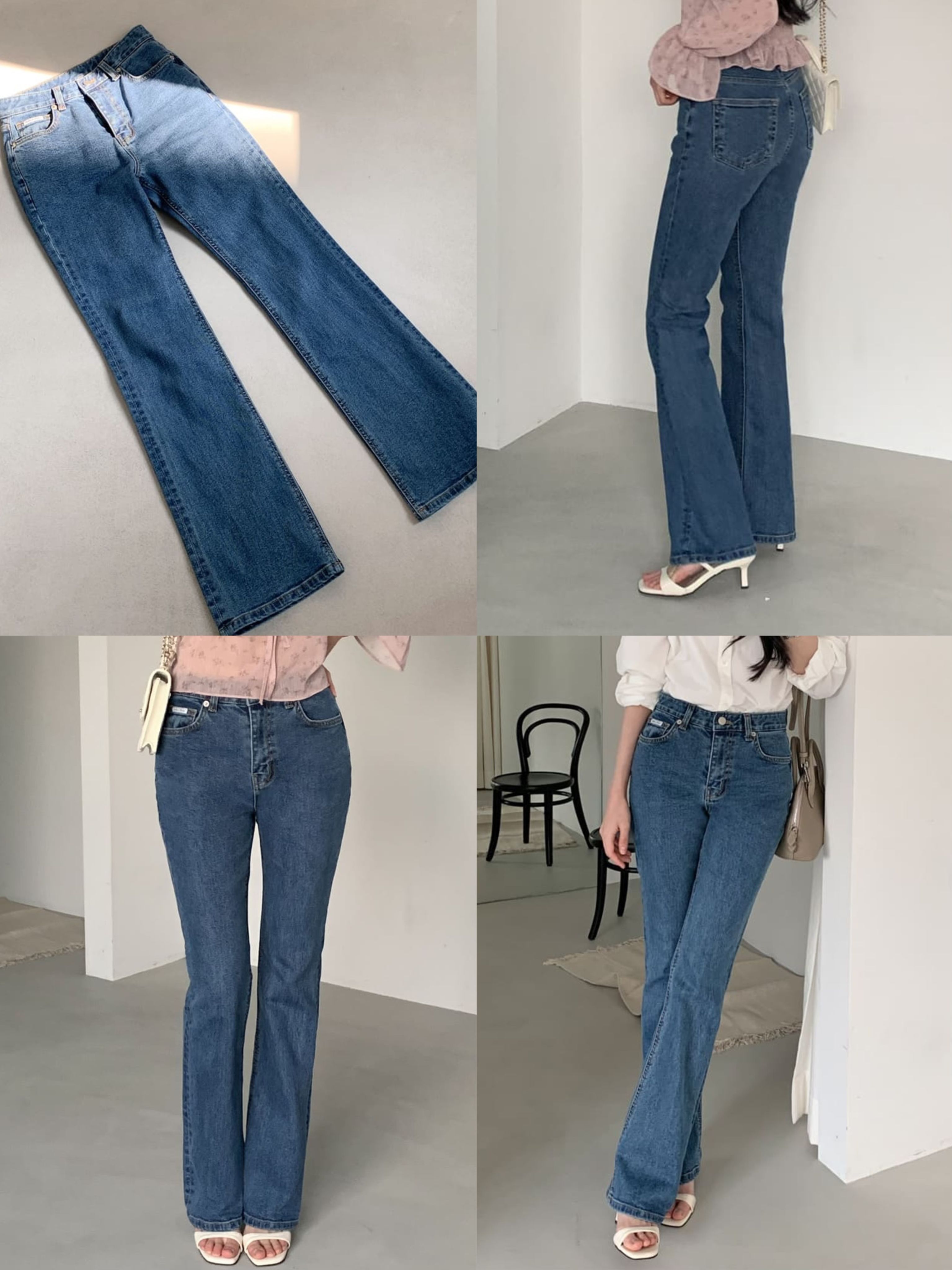 正韓製微喇叭修身靴型褲 pants / cherrykoko 포브 세미부츠컷 데님