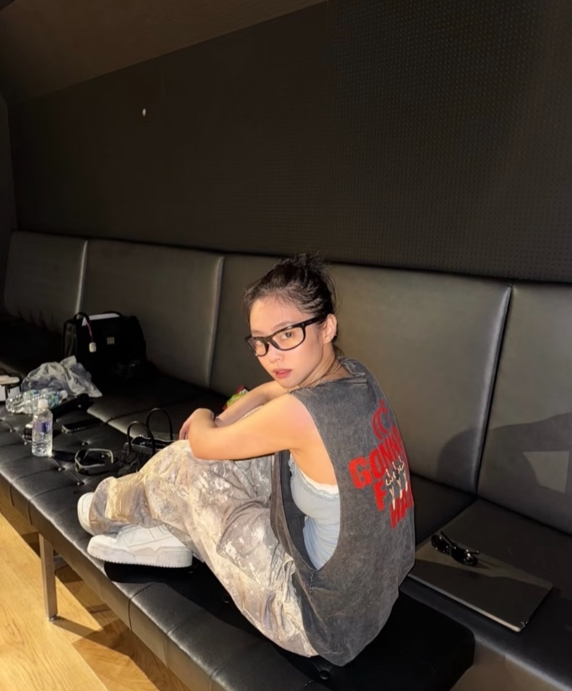 Jennie 款🇰🇷潑墨感樹枝工裝褲