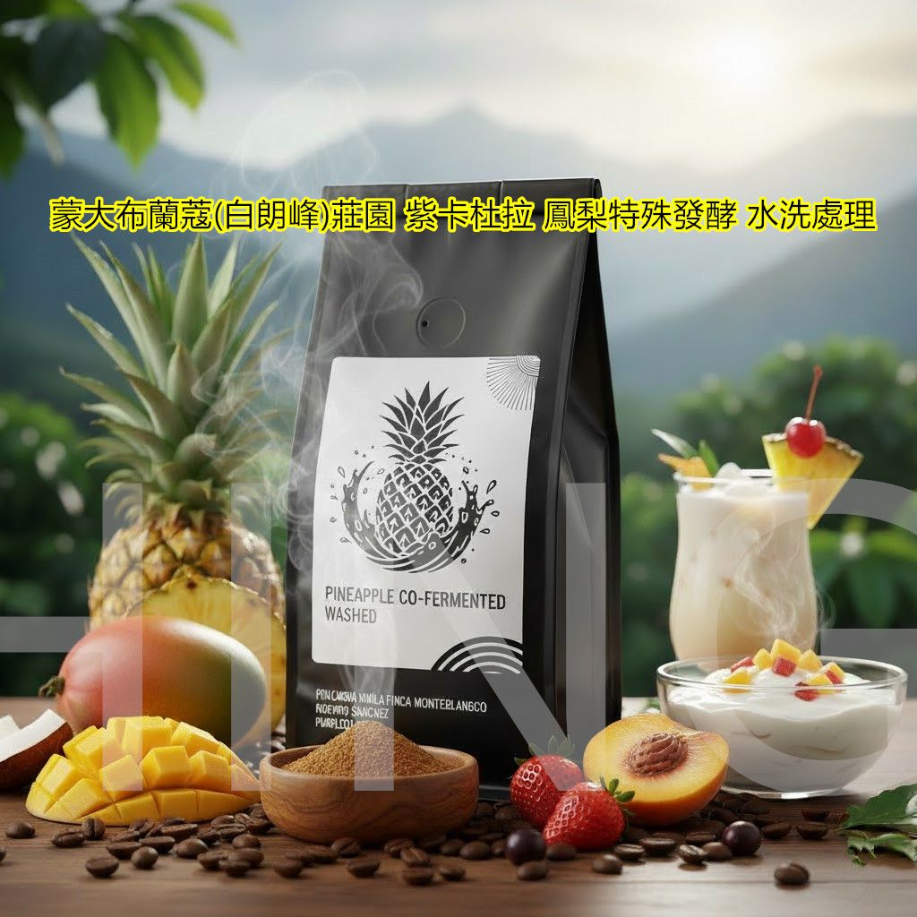 哥倫比亞 薇拉省 蒙大布蘭蔻（白朗峰）莊園 紫卡杜拉 鳳梨可樂達 鳳梨特殊發酵 水洗處理