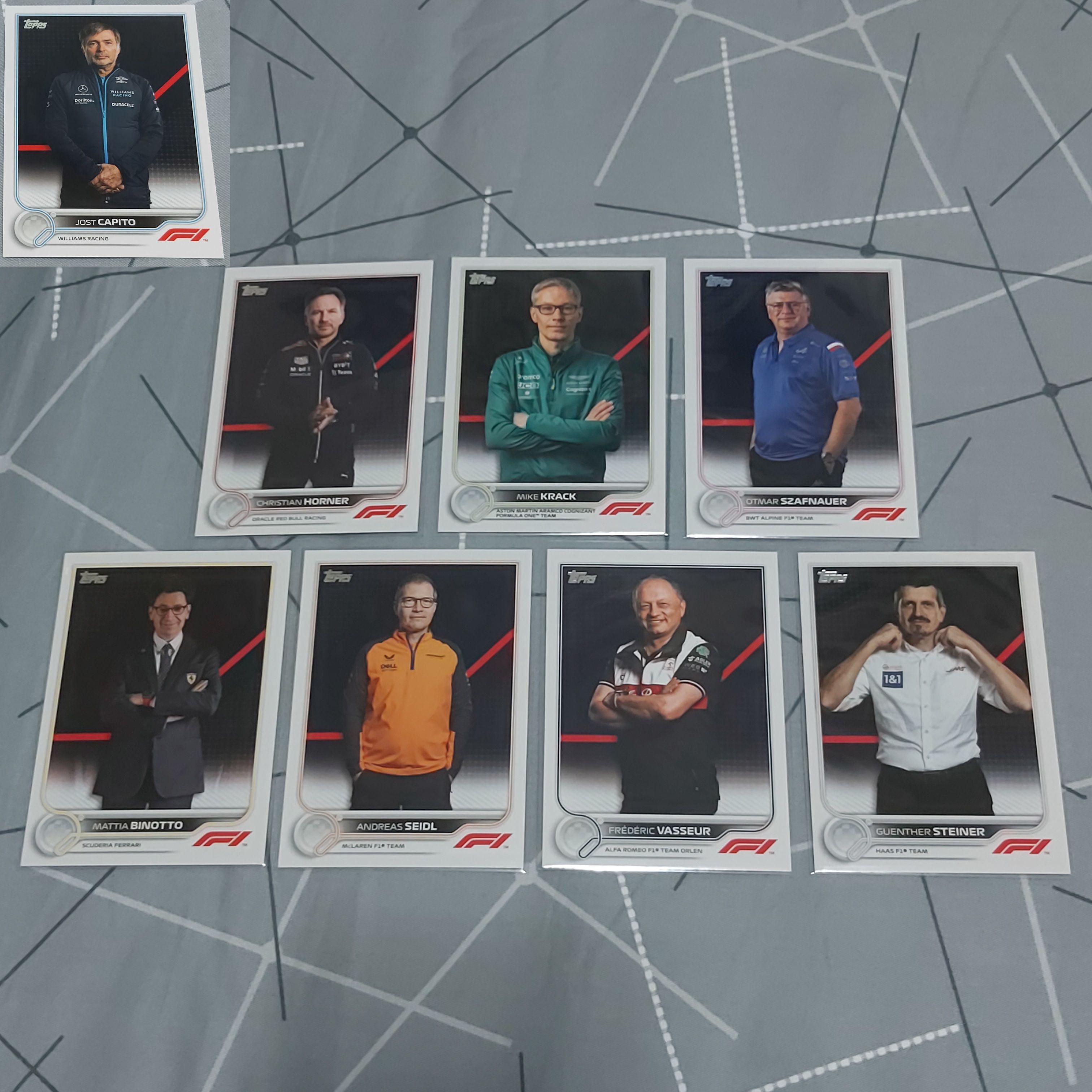 2022 topps F1 Horner Steiner Vasseur Seidl 等 領隊卡 賽車卡 車手卡 普卡