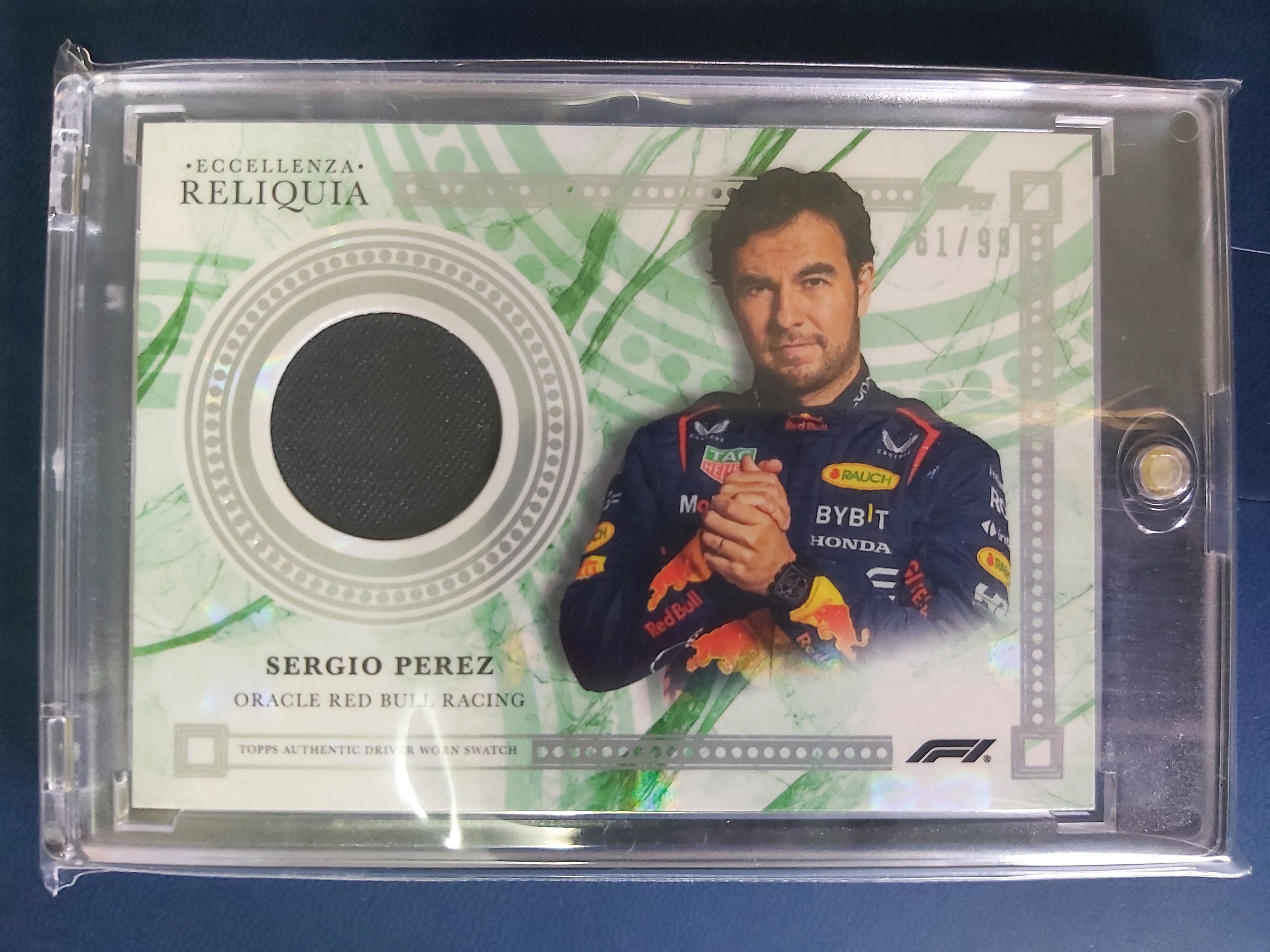 2023 Topps Eccellenza F1 Sergio Perez Reliquia Green 61/99