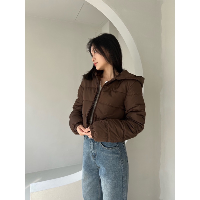 歐美風凹造型短版連帽麵包服🥙